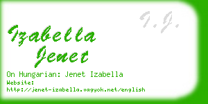 izabella jenet business card